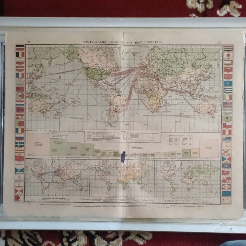 Peta Dunia Kuno Tahun 1912 Original