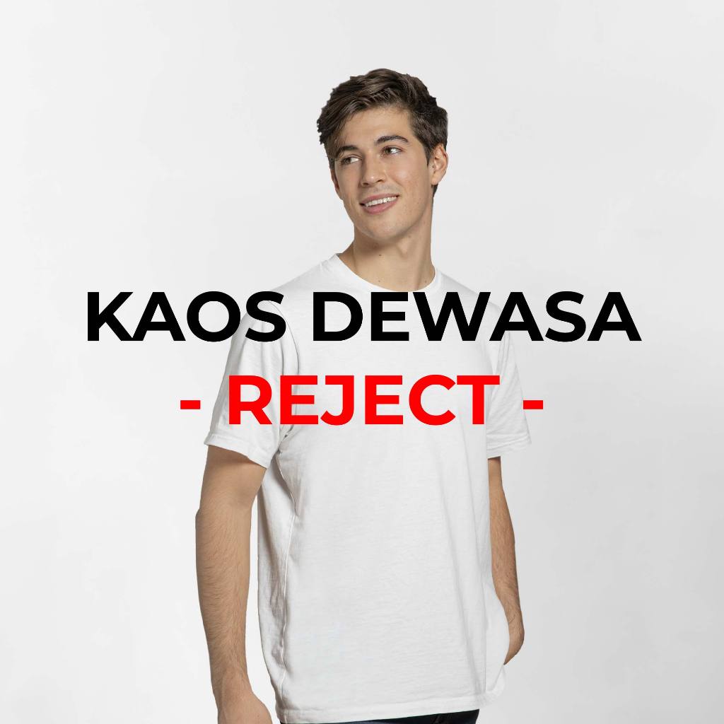 [REJECT]Kaos Polos Dewasa Katun Bambu/Twotone 30S Lengan Pendek/Panjang