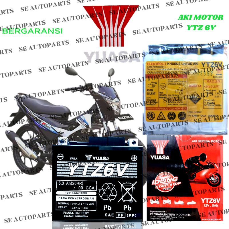 Aki Motor YUASA Satria Fu , GSX R150 , GSX S150