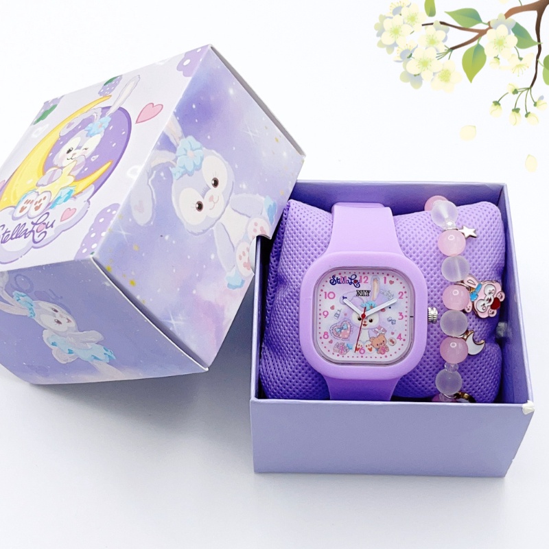 Termurah dan terbaik 〖GIFT SET〗jam tangan anak anak Perempuan & Jam Tangan Kasual Korea Gelang Jam T