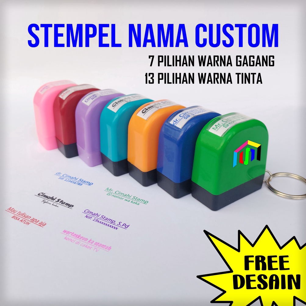 

B3stseller STEMPEL NAMA DOKTER Gantungan Kunci 3x1 CM [14]