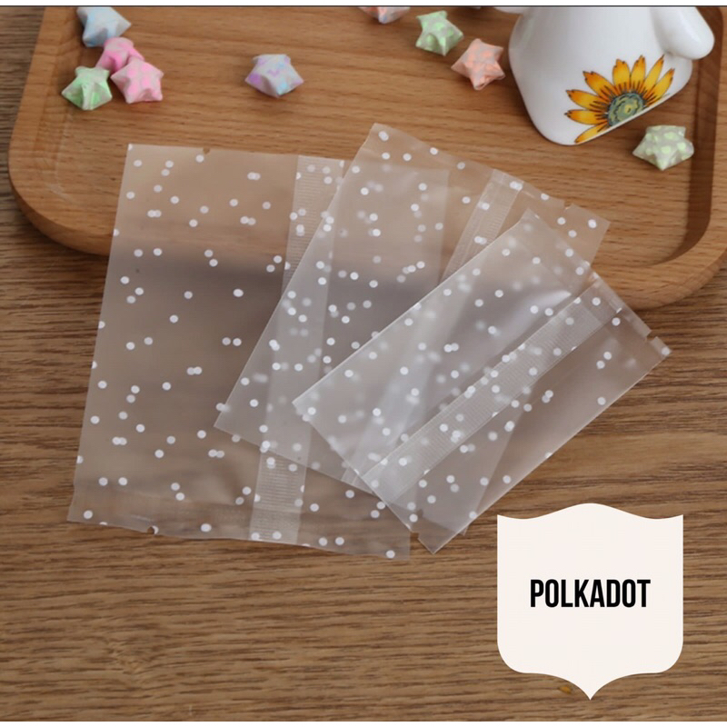 Plastik kemasan DOFF POLKADOT kue kering / cookies / mooncake / nastar /plastik doff