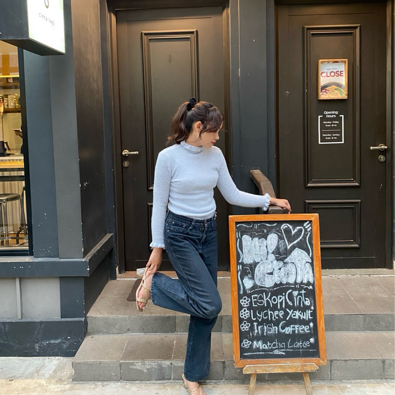 [SNV] ANGELIA TURTLENECK (turtleneck wanita/ atasan wanita/ lengan panjang/ baju musim dingin/ korea