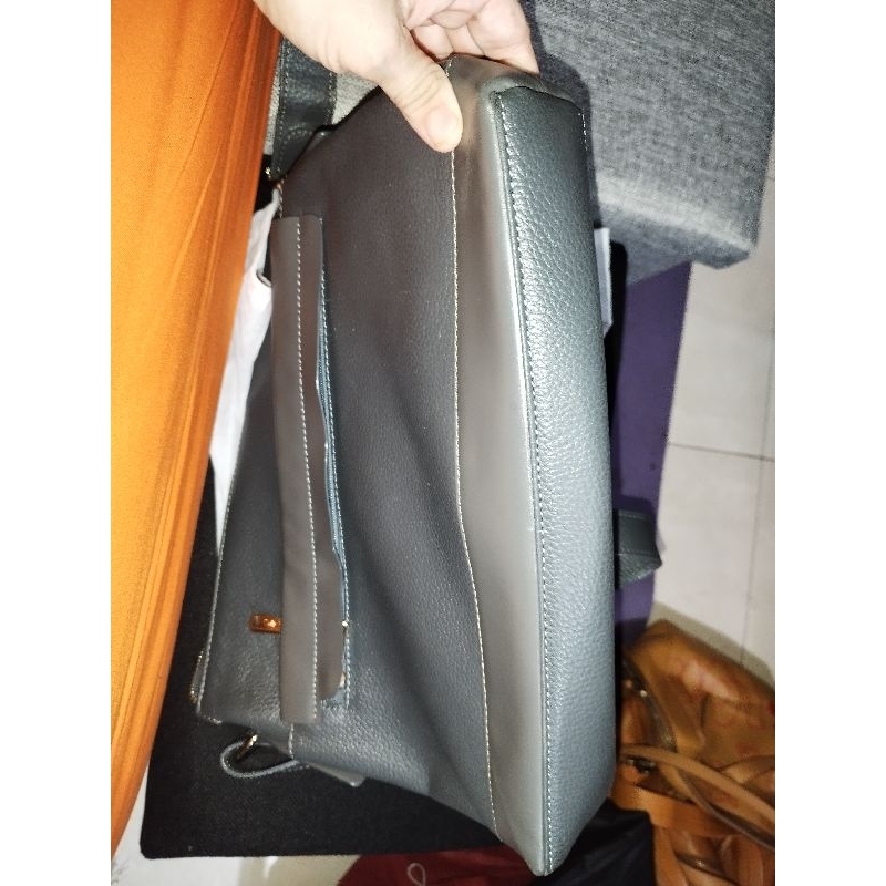 Prelovee - Tas kulit Tulungagung Sidoarjo - Valiant - Abu Tua