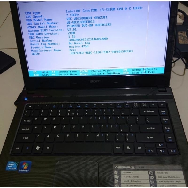 Mainboard Acer 4750 Core i3