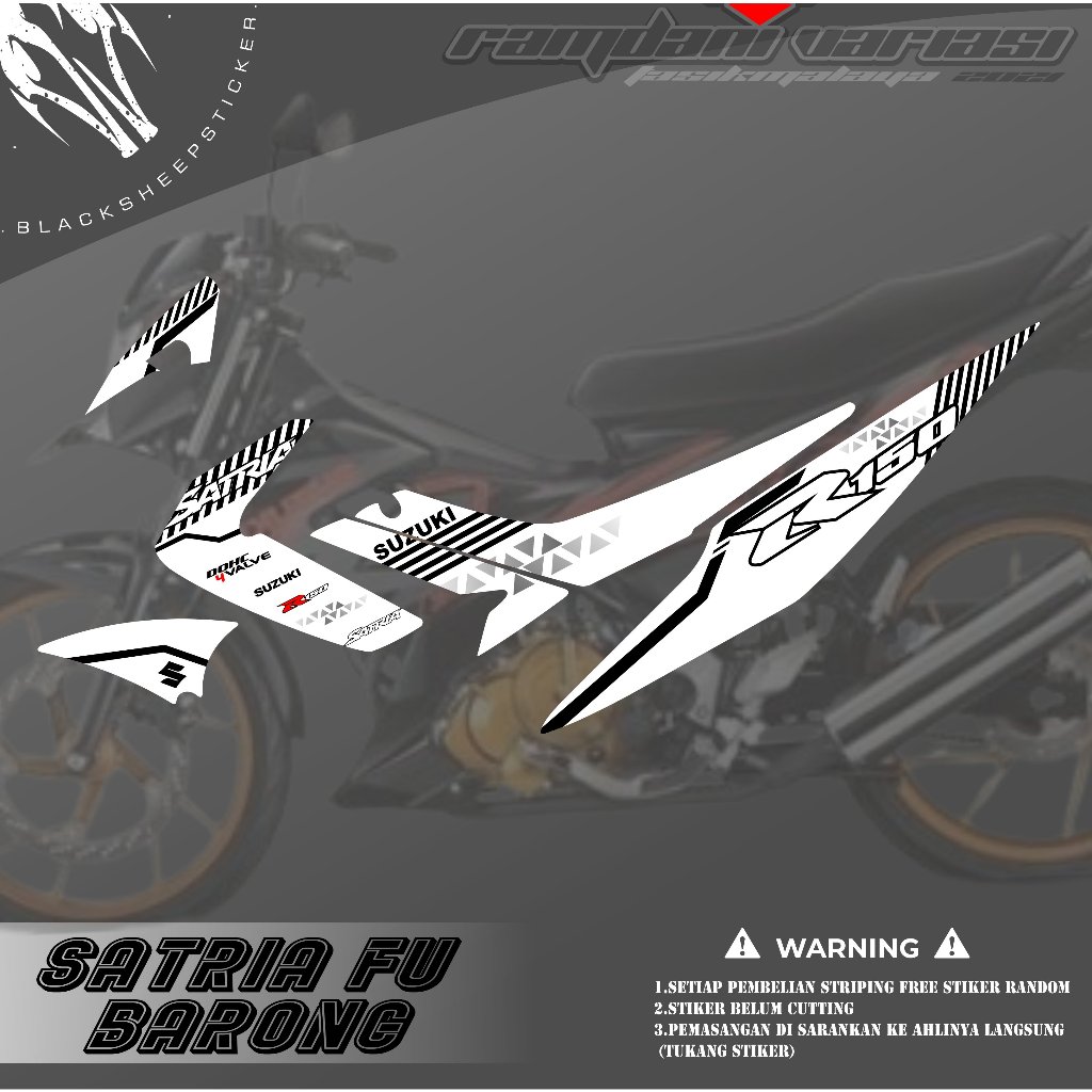 STRIPING STIKER SATRIA FU BARONG - STRIPING SATRIA FU LAMA - FU 2008-2012