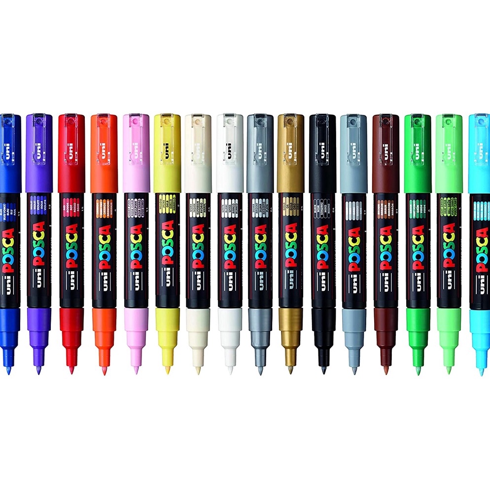 

ern.. UNI POSCA PC-1M Extra Fine Paint Marker Pen 0.7mm [Per 1 Spidol] 98
