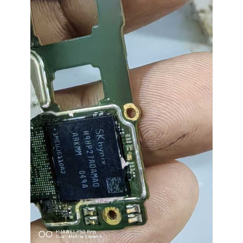 Bahan Ic emmc Oppo a15 ( H9HP27ADAMAD) masih nempel mesin Bahan Cpu masih nempel