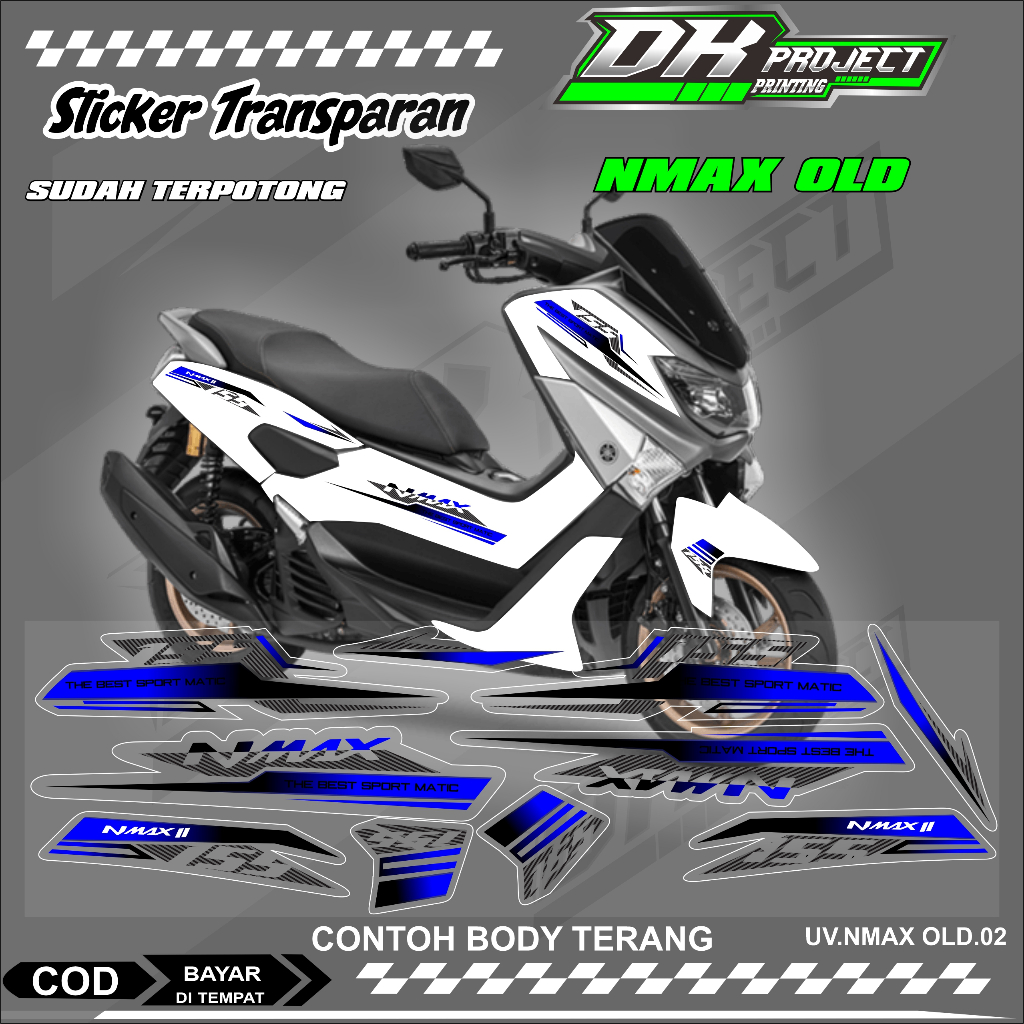 NMAX OLD/LAMA STIKER  UV MOTOR KEREN LIS VARIASI NMAX OLD/LAMA STIKER MOTOR YAMAHA DESAIN.02