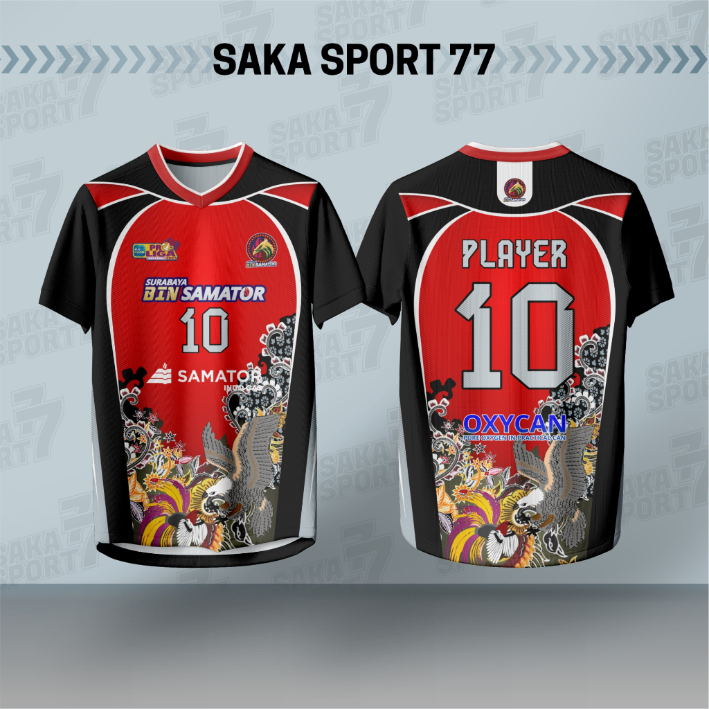JERSEY VOLY SAMATOR MERAH FULL PRINTING UNISEX
