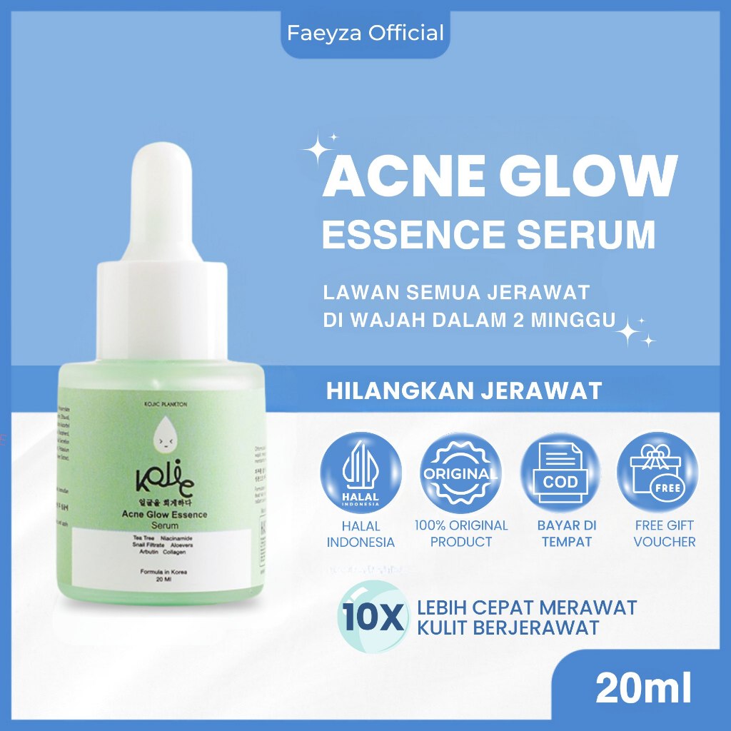 KOJIC Perawatan Wajah Face Bright Serum Acne Glow Niacinamide Brightening Whitening Pemutih Wajah Ac