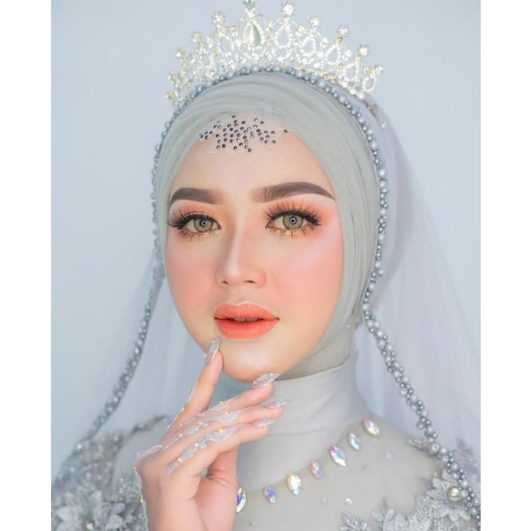 SLAYER PENGANTIN/ SLAYER VEIL MUTIARA PENGANTIN / HIJAB PENGANTIN MUTIARA