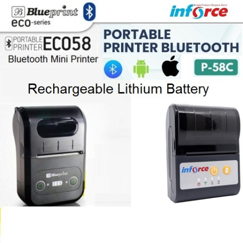 Printer Kasir Thermal Bluetooth Blueprint ECO-58 Mini Portabel