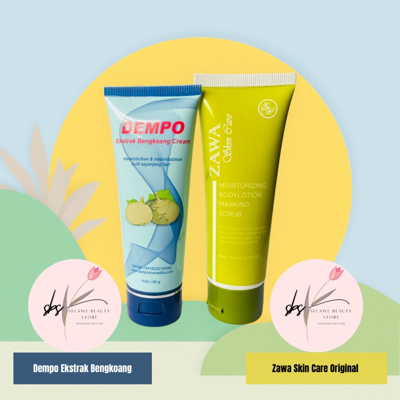 Paket (2pcs) Zawa Skin Care Original + Dempo Ekstrak Bengkoang Original BPOM