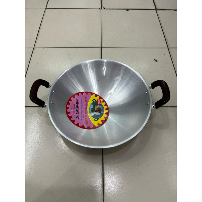 kuali wok aluminium sigma taiwan asli original medium