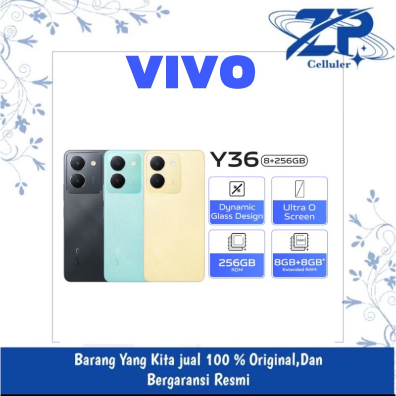 VIVO Y36 4G RAM 8GB /ROM 256GB GARANSI RESMI