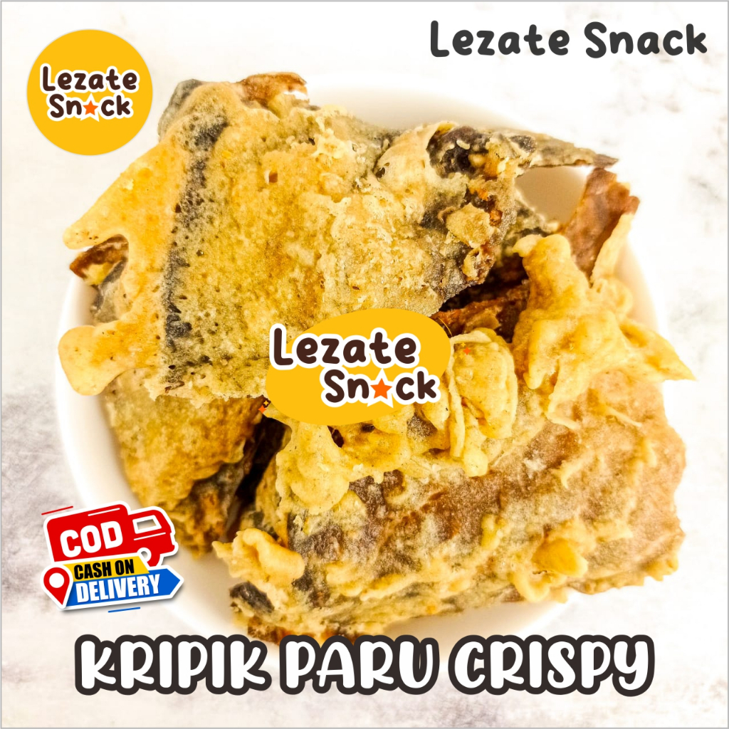 Kripik Paru Sapi Krispy Asli Solo 500gr Kiloan Murah Enak Renyah / Keripik Paru Sapi Tepung Tipis Su