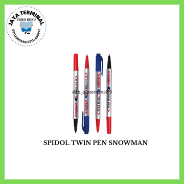 

Spidol Twin Pen (spidol 2 warna) merk Snowman