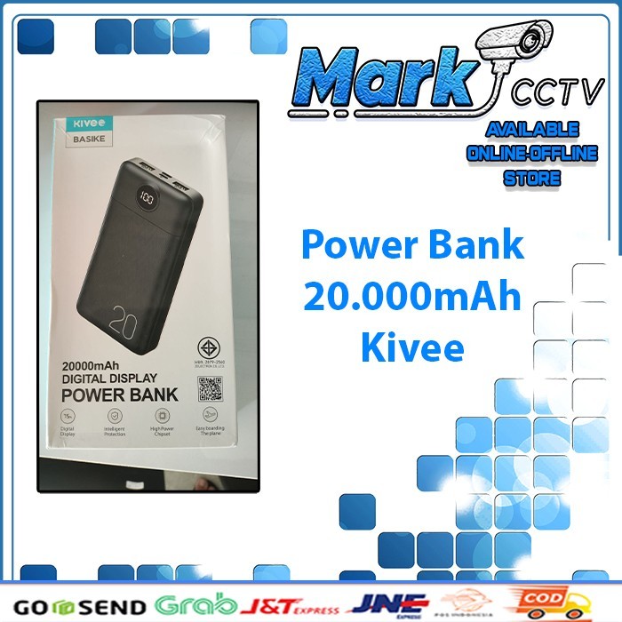 KIVEE Powerbank 20000 mah Power Bank Fast Charging Murah Mini LCD