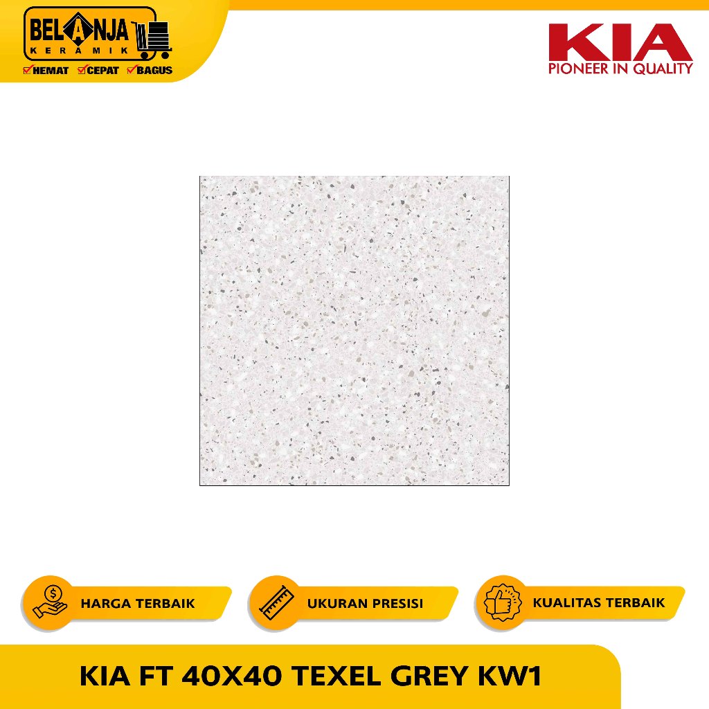 KIA Keramik Lantai 40x40 Texel Grey Kw1