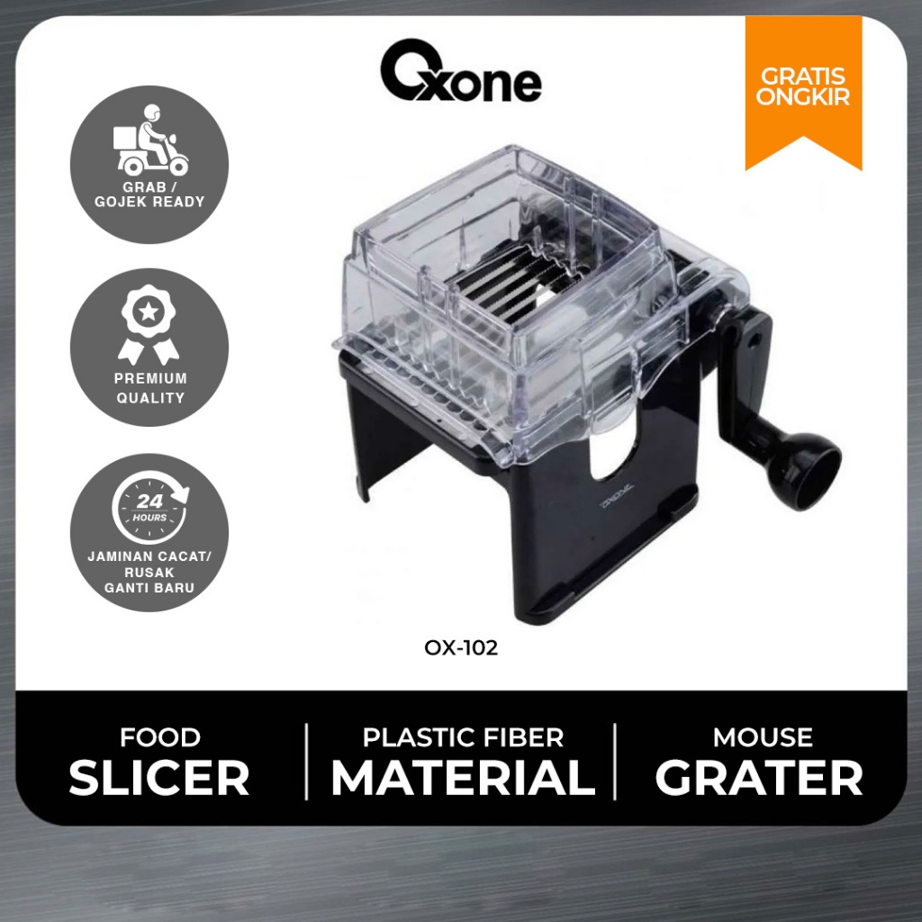 Oxone OX102 Food Slicer Plastik Fiber 5 Liter Pemotong Makanan
