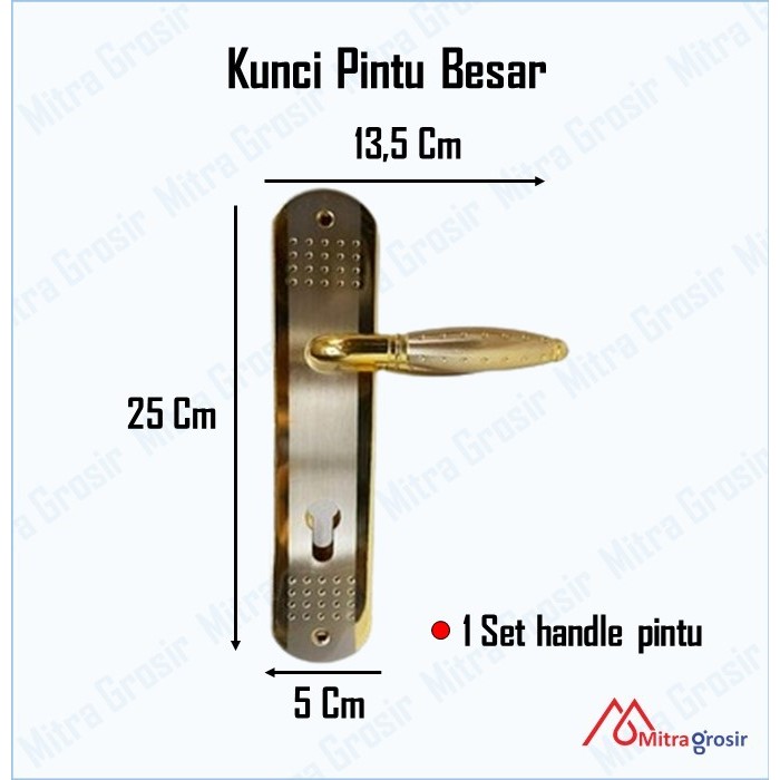 Handle Set Kunci Body Ongkel / Kunci Pintu Ukuran Besar / Handle Pintu Besar Kunci Pintu Besar