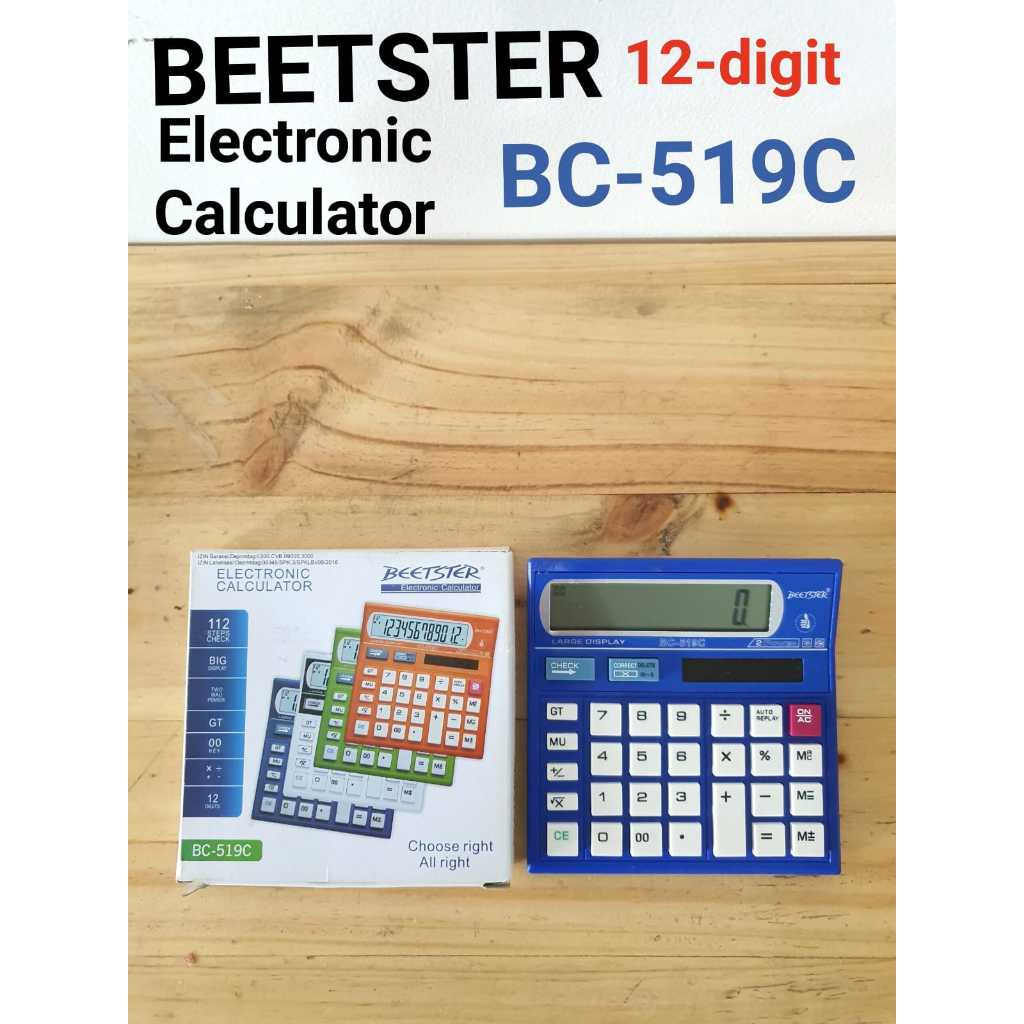 

Kalkulator Beetster BC 519C 12 Digit