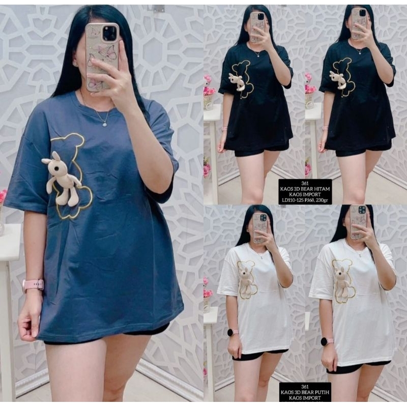 kaos wanita import / blouse import boneka