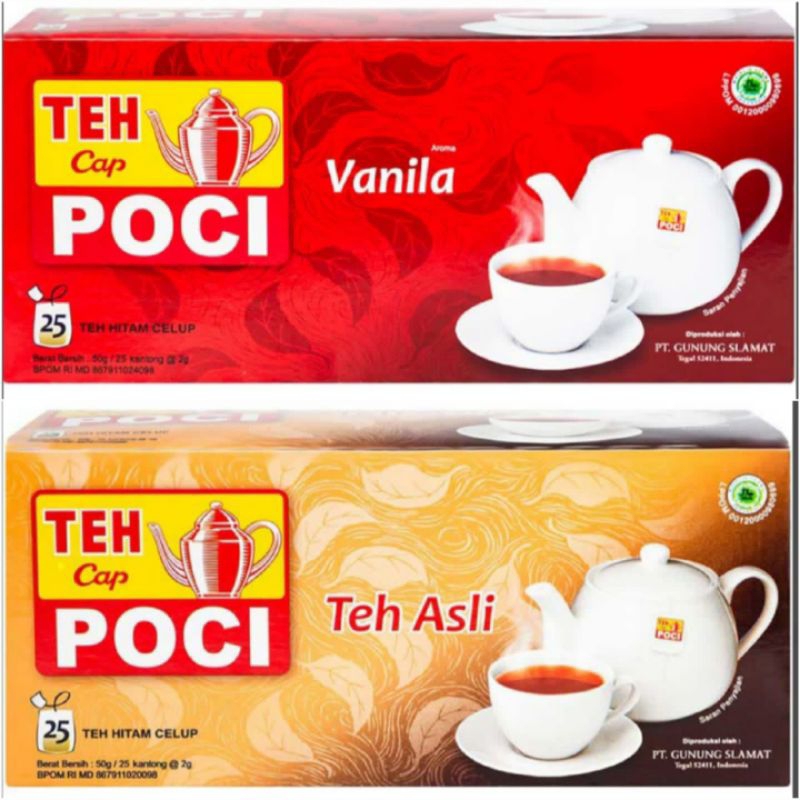 

TEH POCI CELUP 25 KANTUNG 50GR @2GR ASLI/ VANILA