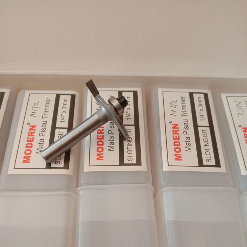 Mata Pisau Trimmer Mata Router Mata Profil Sloting Bit 3mm Modern