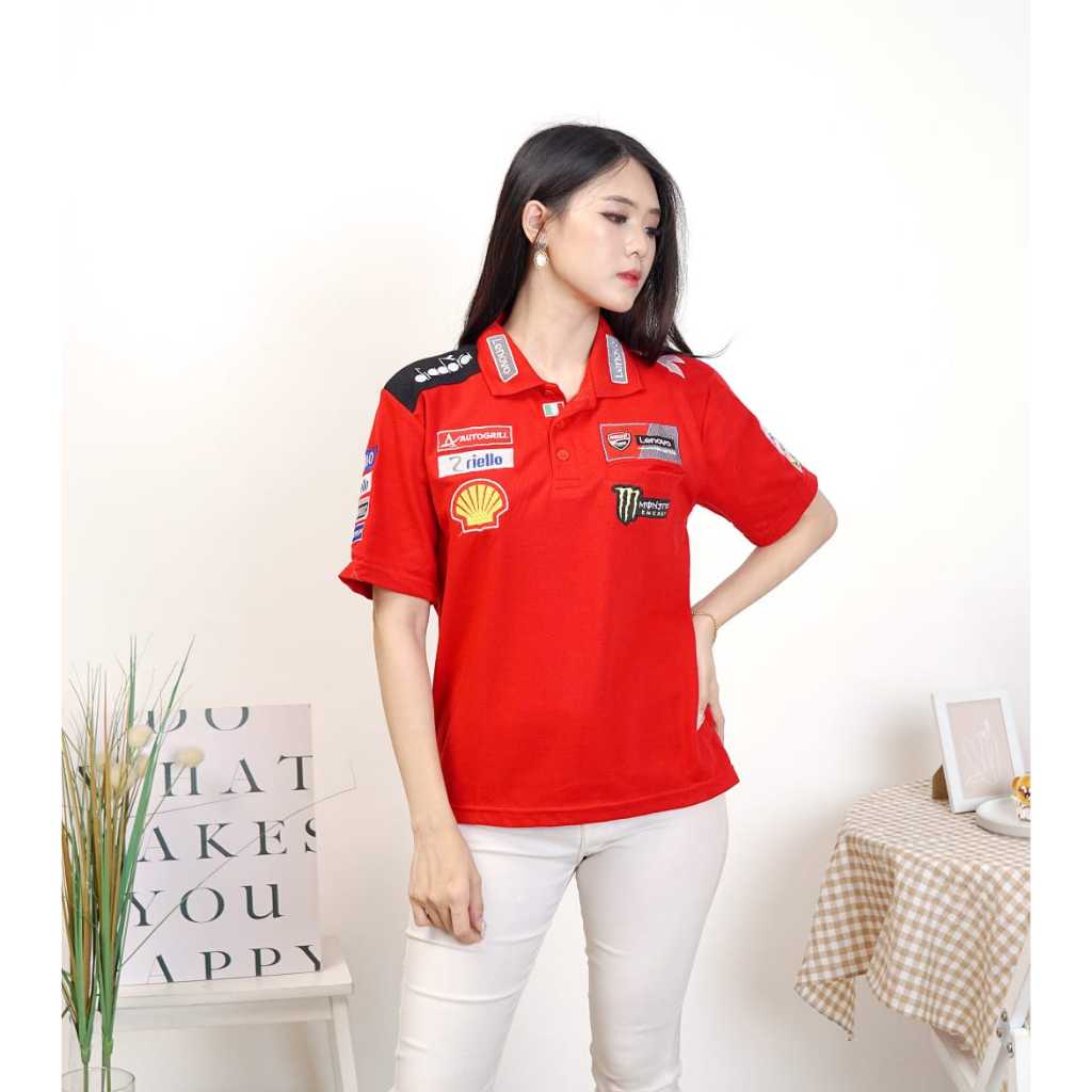 Polo Shirt Ducati Lenovo Merah