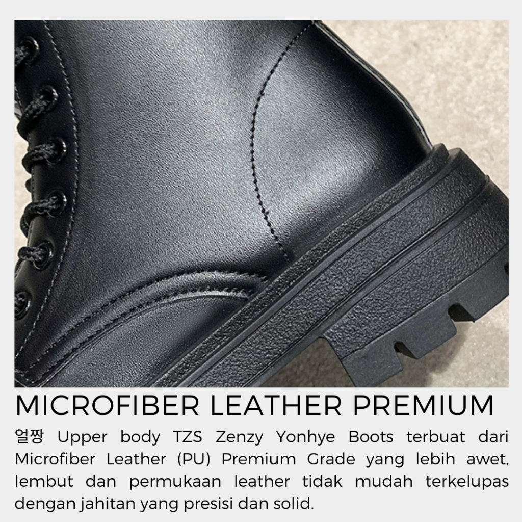 ORIGINAL` VALUE PACK TZS Zenzy Yonhye Boots - Boots Hitam - Sepatu Boots Cewek - Boots Fashion