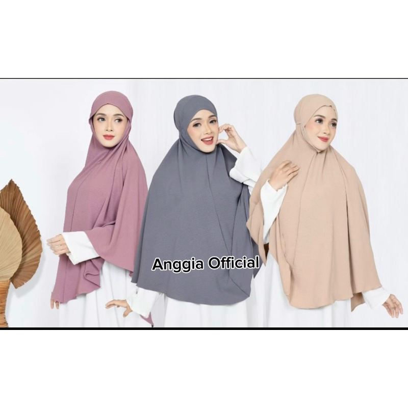 Khimar Dagu Syar’i/Bergo Dagu Malaysia Crinkle Airflow [size XXL]