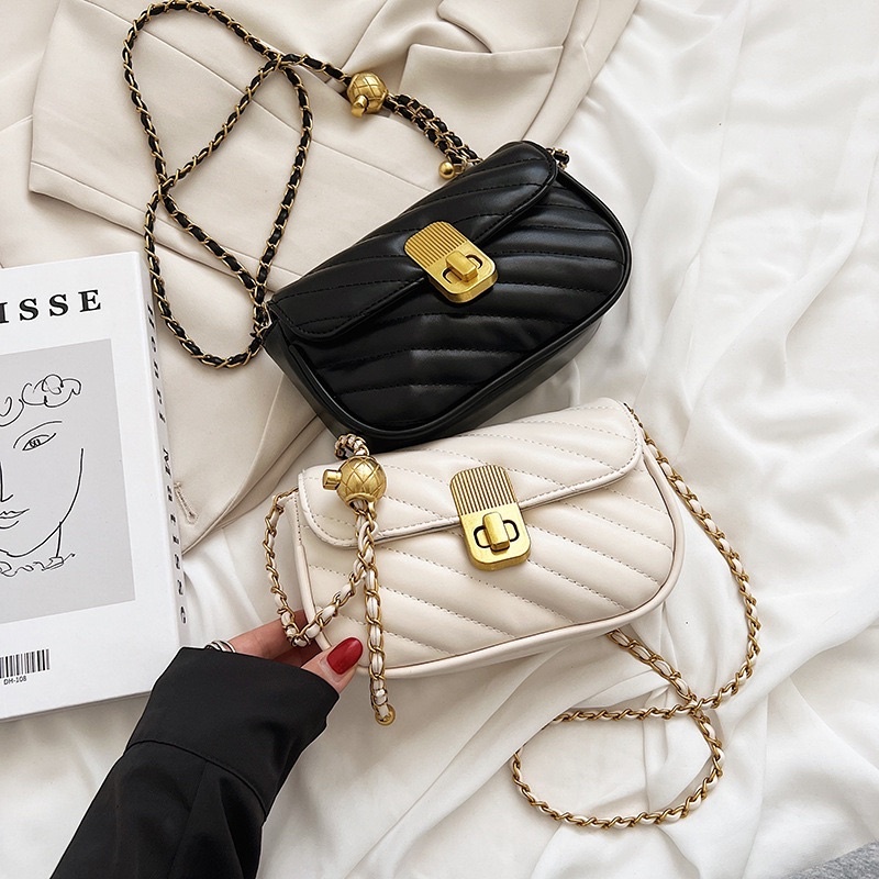 Tas Wanita Terbaru Tas HP Tas Selempang Wanita Kulit Sintetis Tas Kondangan Cewek Tali Rantai Tas Mi