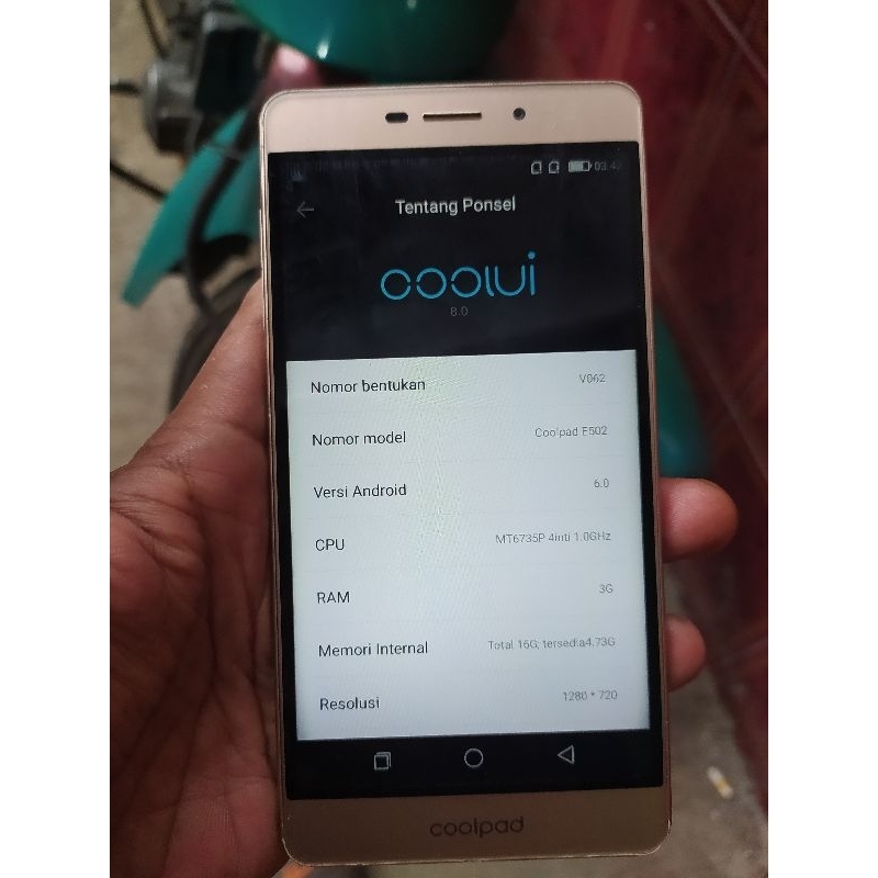 coolpad e502 ram3/16 jar4g