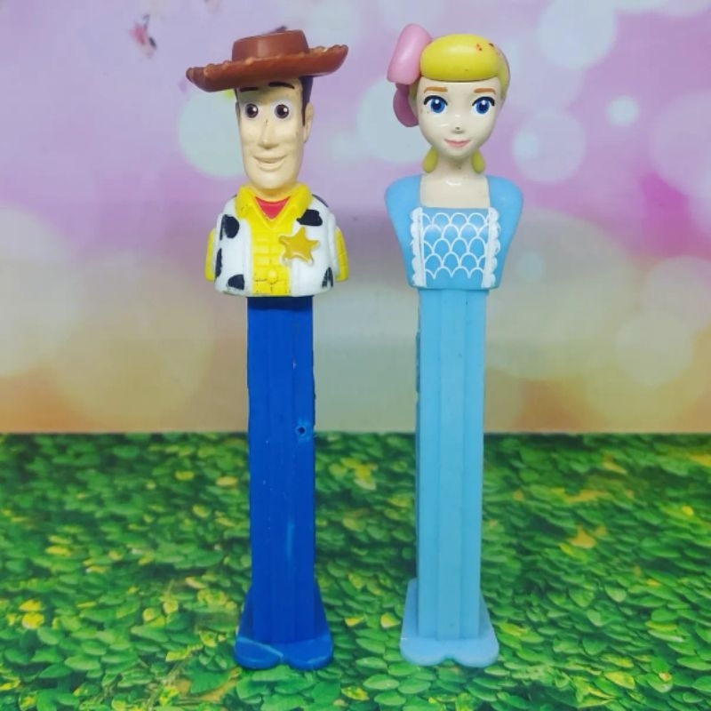 PEZ Candy Dispenser Tempat Permen Figure Woody, Bo peep Toy Story disney pixar set 2pcs