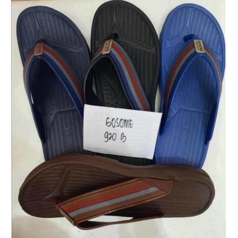 Sandal Japit Laki-Laki Dewasa Bahan Karet Awet Cowok Merk Gosome