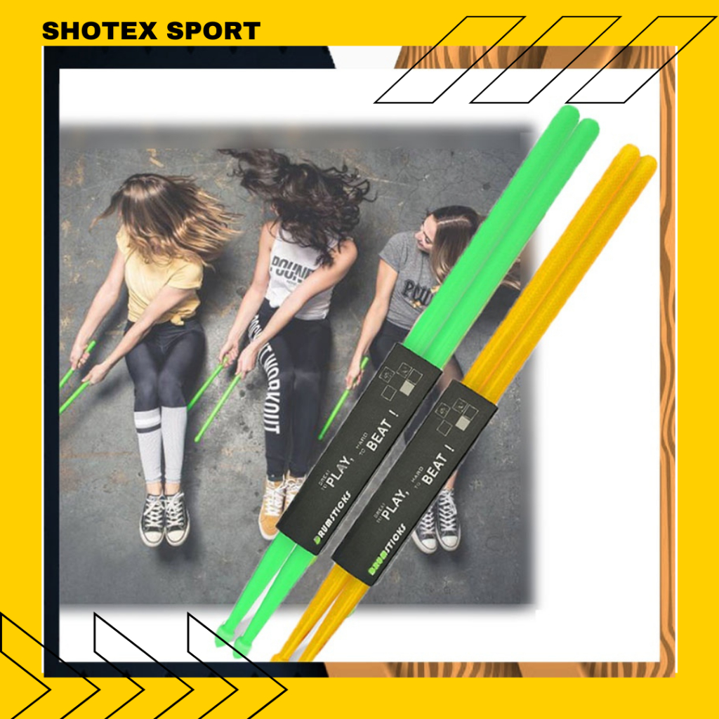 Pound Fit Stick Ripstix Stick Nylon Workout Ripstick 1 Pasang Olahraga Stick