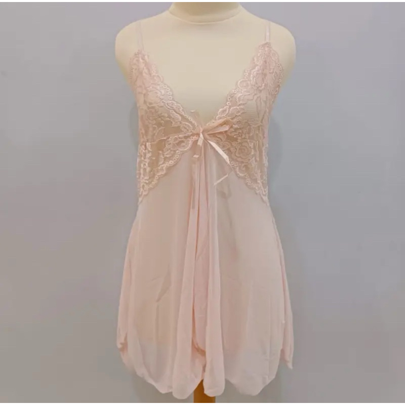 baju dinas istri - lingerie - sleepwear pink - baju haram - baju seksi sexy