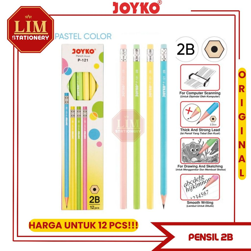 

PENSIL JOYKO 2B P-121 (1PAK/12PCS)