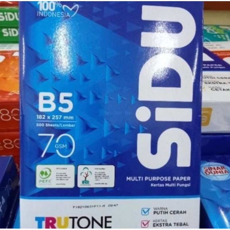 

promo kertas HVS B5 70 gr 70 gsm Sidu Sinar Dunia