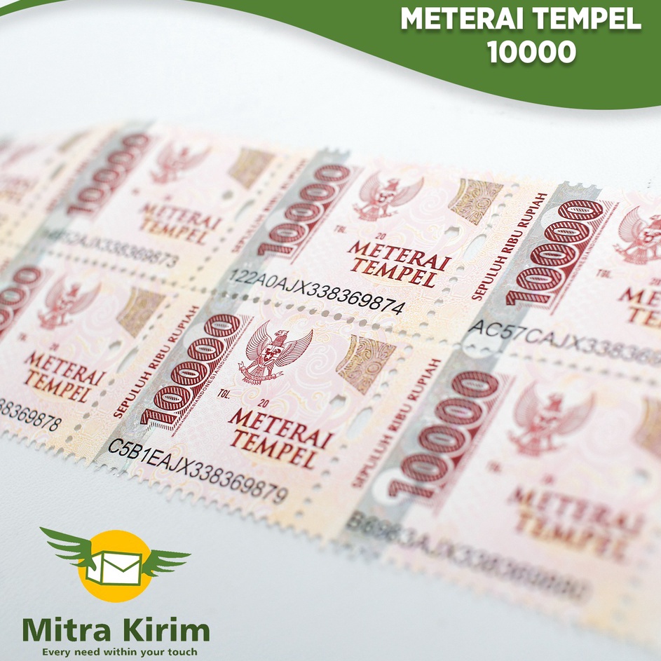 

Terbatas READY STOCK MATERAI 10.000 Harga Promo