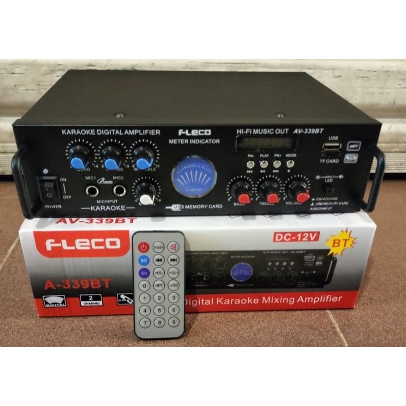 Power Amplifier Bluetooth FLECO AV-339BT stereo karaoke +MP3 player