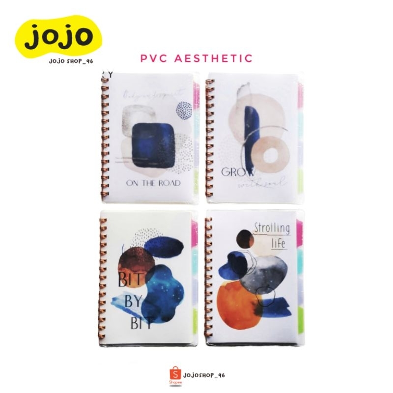 

Note Book Buku Diary Catatan Spiral A5 Cover PVC Aesthetic/Abstrak