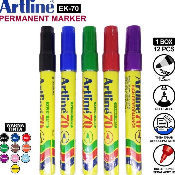 

Terlaku. Spidol Permanent Artline 70 [Per 1 Spidol]