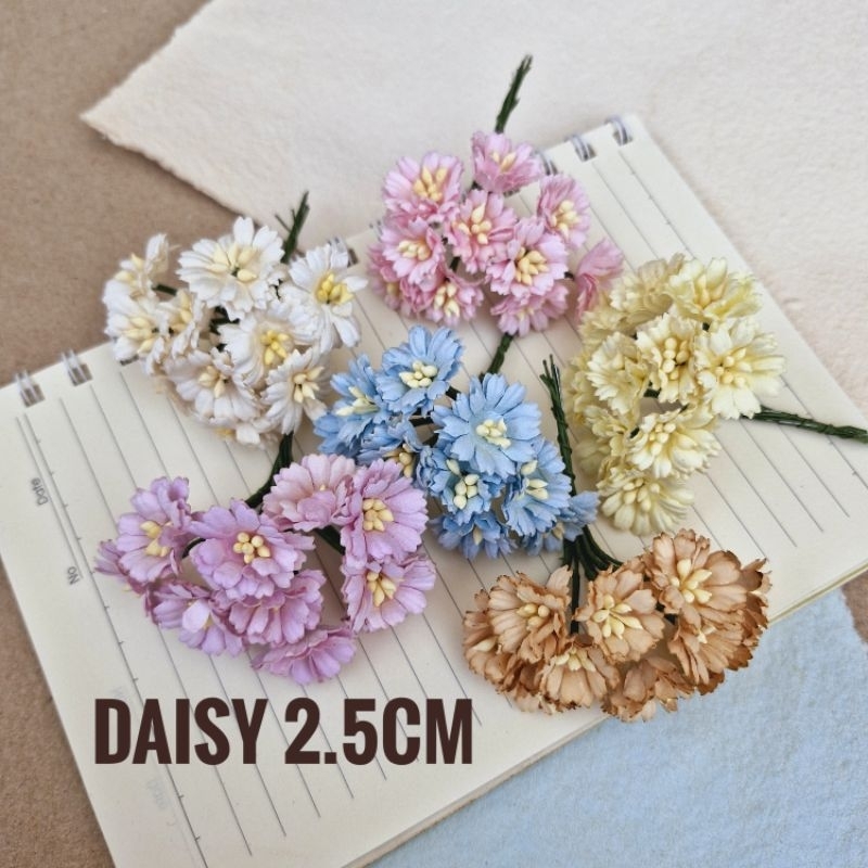 Bunga kertas paperflower bahan mahar rustic kode daisy