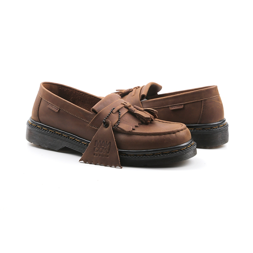 Mancow Loafer Shade  Crazy Horse Brown Tawny Sepatu Formal Pria Wanita Original Kulit Asli