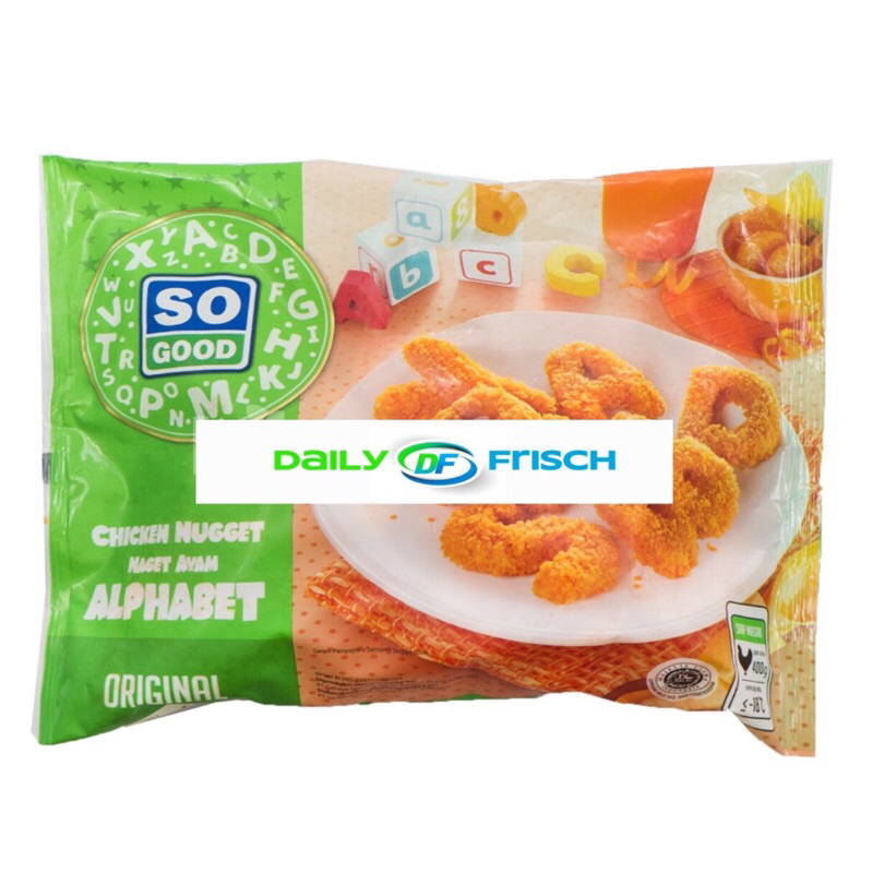 

SO GOOD CHICKEN NUGGET ORIGINAL ALPHABET 400GR (TT)