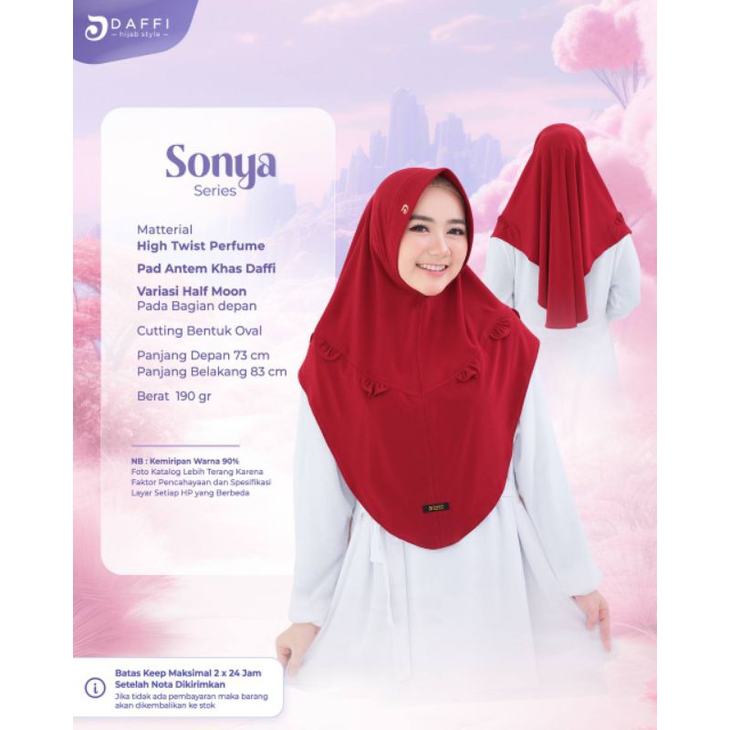 DAFFI HIJAB INSTAN CANTIK JILBAB INSTAN DAFFI SONYA TERBARU