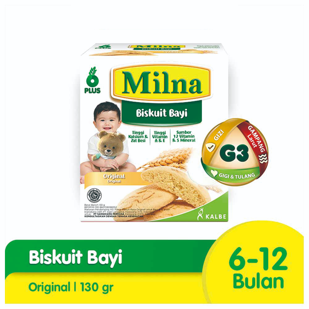 Milna Biskuit Bayi 6 Bulan Rasa Original 130gr